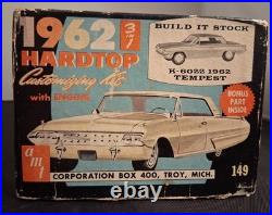 125 Vintage AMT 1962 Pontiac Tempest LeMans HT K-6022 3n1 unbuilt kit Wow NICE