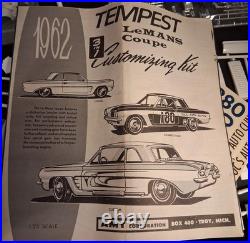 125 Vintage AMT 1962 Pontiac Tempest LeMans HT K-6022 3n1 unbuilt kit Wow NICE