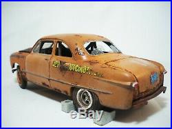 1949 Ford Coupe Drag Gasser Barn Find Rat Rod Weathered Pro Built AMT 1/25