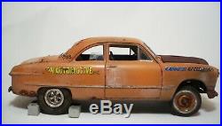 1949 Ford Coupe Drag Gasser Barn Find Rat Rod Weathered Pro Built AMT 1/25