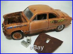 1949 Ford Coupe Drag Gasser Barn Find Rat Rod Weathered Pro Built AMT 1/25