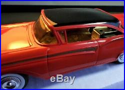 1957 Ford Fairlane 500 HT, AMT Promo-Friction, Toy Store. Red & Black. Straight