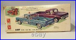 1960'S AMT 1961 Ford Pickup Truck & Trailer 3 In 1 Model Kit With Box