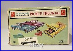 1960'S AMT 1961 Ford Pickup Truck & Trailer 3 In 1 Model Kit With Box