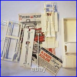 1960'S AMT 1961 Ford Pickup Truck & Trailer 3 In 1 Model Kit With Box