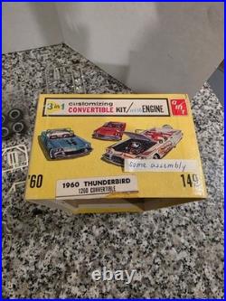 1960 Thunderbird Convertible 60 1/25 Model Kit AMT Vintage MIB Some Started