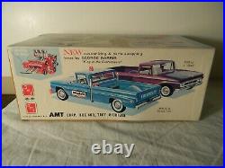 1960's Amt 1961 Ford Pickup Truck 3 In 1 Original Issue Built Model Kit With Box