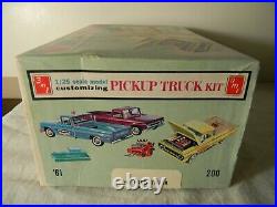 1960's Amt 1961 Ford Pickup Truck 3 In 1 Original Issue Built Model Kit With Box