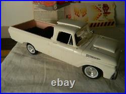 1960's Amt 1961 Ford Pickup Truck 3 In 1 Original Issue Built Model Kit With Box