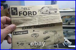 1961 Amt 1/25 Scale #2461-206'61 Ford Starliner Convertible Kit! Nice Box Read