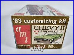 1963 Chevrolet Chevy II Convertible Nova 400 AMT 125 Model Kit Parts Lot