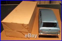 1963 Chevy Nova Station Wagon withbox Blue AMT dealer promo 1/25 model Chevrolet
