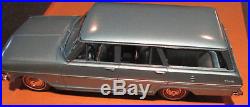 1963 Chevy Nova Station Wagon withbox Blue AMT dealer promo 1/25 model Chevrolet