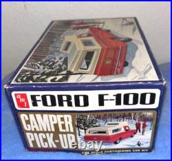 1963 FORD F-100 CAMPER PICK-UP AMT T295-200 Model Kit 125 Sealed Parts plus Box