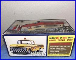 1963 FORD F-100 CAMPER PICK-UP AMT T295-200 Model Kit 125 Sealed Parts plus Box