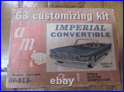 1963 Imperial convertible Model kit AMT unbuilt complete