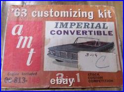 1963 Imperial convertible Model kit AMT unbuilt complete