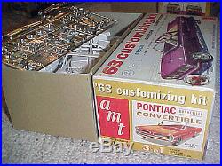 1963 Pontiac Bonneville convertible- AMT 1/25th scale plastic model car kit