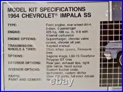 1964 Chevrolet Impala SS Model Kit AMT ERTL # 6564 1/25 Scale 1989 Level 2 USA