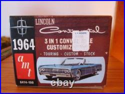 1964 Lincoln Continental convertible Model kit AMT unbuilt original issue