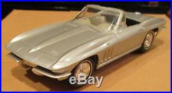 1966 Chevy Corvette Roadster silver AMT dealer promo 1/25 model Chevrolet