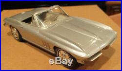 1966 Chevy Corvette Roadster silver AMT dealer promo 1/25 model Chevrolet