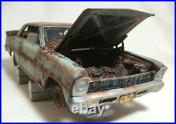 1966 Chevy Nova SS Junkyard Barn Find Weathered Custom Built Model 1/25 AMT