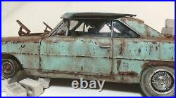 1966 Chevy Nova SS Junkyard Barn Find Weathered Custom Built Model 1/25 AMT