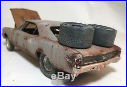 1967 Chevelle Chevy Unrestored Junkyard Weathered Barn Find Model Car AMT 1/25