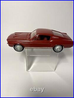 1967 Red Amt Dealer Friction Toy Ford Mustang Gt Fastback Promo Car