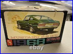 1968 AMT Original Mustang 2+2 GT Model Car Kit 1/25 6168-200 Unbuilt Not Repro