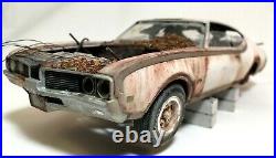 1969 Hurst Olds Junkyard Barn Find Weathered Custom Built Model 1/25 AMT