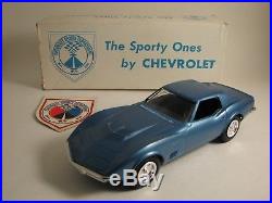 1970 1/2 Corvette, 427, Blue, AMT Promo, New Condition With Orig Box And Sticker