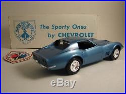 1970 1/2 Corvette, 427, Blue, AMT Promo, New Condition With Orig Box And Sticker