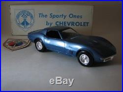 1970 1/2 Corvette, 427, Blue, AMT Promo, New Condition With Orig Box And Sticker