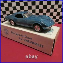 1970 Chevrolet Corvette cpe, 1/25 scale, Dealership promo model, Bridgehampton Blue