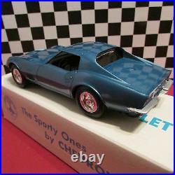 1970 Chevrolet Corvette cpe, 1/25 scale, Dealership promo model, Bridgehampton Blue