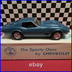 1970 Chevrolet Corvette cpe, 1/25 scale, Dealership promo model, Bridgehampton Blue