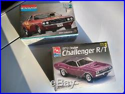 1970 Dodge Challenger R/T model kits (2) both still new in box, 70 E-Body Mopar