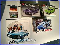 1970 Dodge Coronet Super Bee model kits (3) 70 Coronet MOPAR, Org Sales Brochure