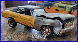 1970 Monte Carlo 125 Scale AMT Vintage Model Car Kit Wrecked Barn Find Custom