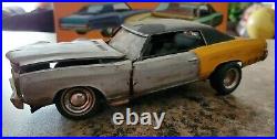 1970 Monte Carlo 125 Scale AMT Vintage Model Car Kit Wrecked Barn Find Custom