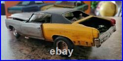 1970 Monte Carlo 125 Scale AMT Vintage Model Car Kit Wrecked Barn Find Custom