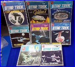 1970s Star Trek AMT Plastic Model Kit Set of 8- Most Sealed (SRP-M-04)