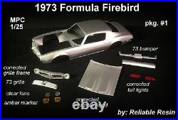 1973 FORMULA Firebird UPGRADED pkg #2 & Rally II Wheels 1/25 MPC Reliable Resin