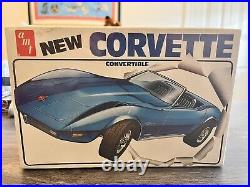 1975Corvette Convertible 1/25, model Kit By AMT T460, Sealed Mint