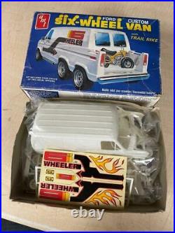 1975 AMT SIX-WHEEL FORD CUSTOM VAN MINI WithTRAILBIKE MODEL KIT COMPLETE UNSTARTED