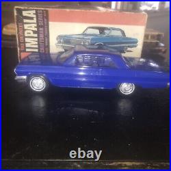 1/25 AMT Craftsmen 1963 Chevy Impala SS Rare Blue! Promo Quality Classic! N. O. S