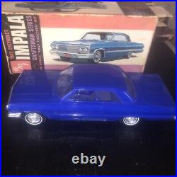 1/25 AMT Craftsmen 1963 Chevy Impala SS Rare Blue! Promo Quality Classic! N. O. S