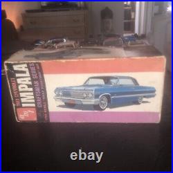 1/25 AMT Craftsmen 1963 Chevy Impala SS Rare Blue! Promo Quality Classic! N. O. S